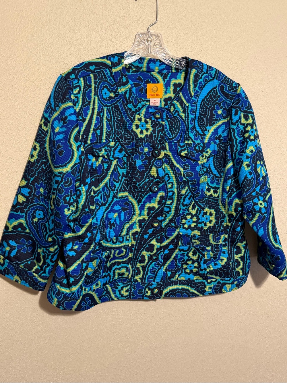 Ruby Rd. Women’s Blue Paisley Quilted Jacket